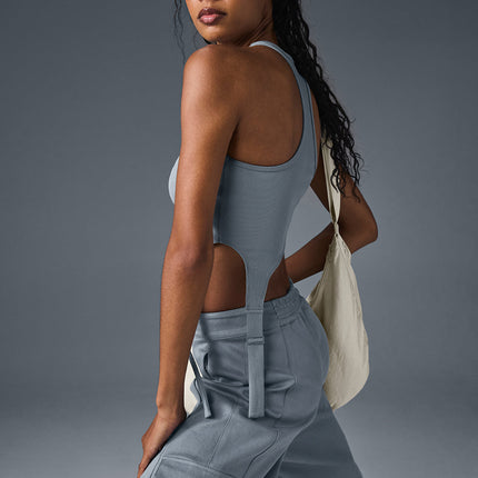 alo Women's Alosoft Ribbed Revelation Tank - Steel Grey