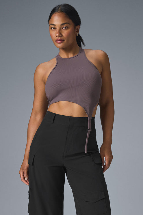 alo Women's Alosoft Ribbed Revelation Tank - Raisinette