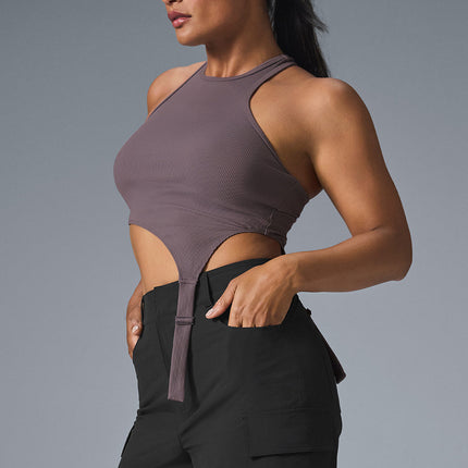 alo Women's Alosoft Ribbed Revelation Tank - Raisinette