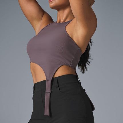 alo Women's Alosoft Ribbed Revelation Tank - Raisinette