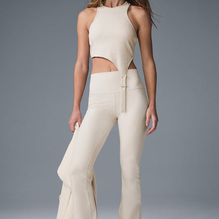 alo Women's Alosoft Ribbed Revelation Tank - Oat Milk
