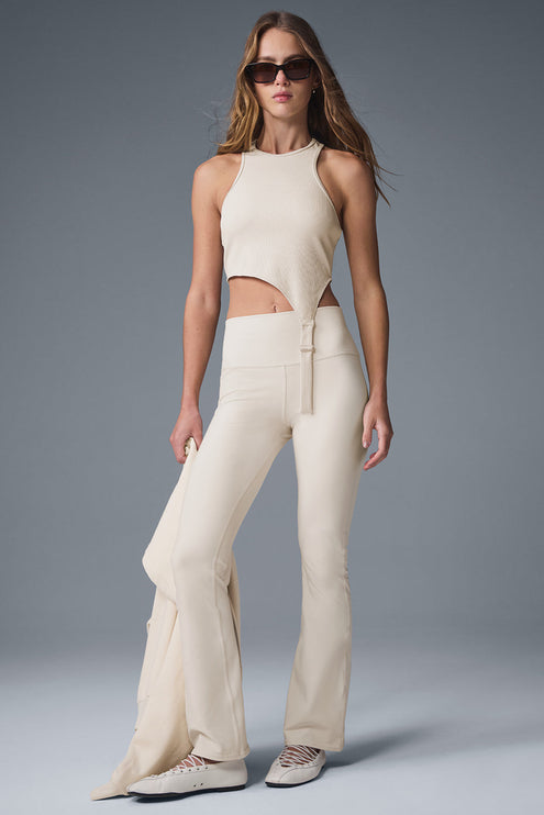alo Women's Alosoft Ribbed Revelation Tank - Oat Milk