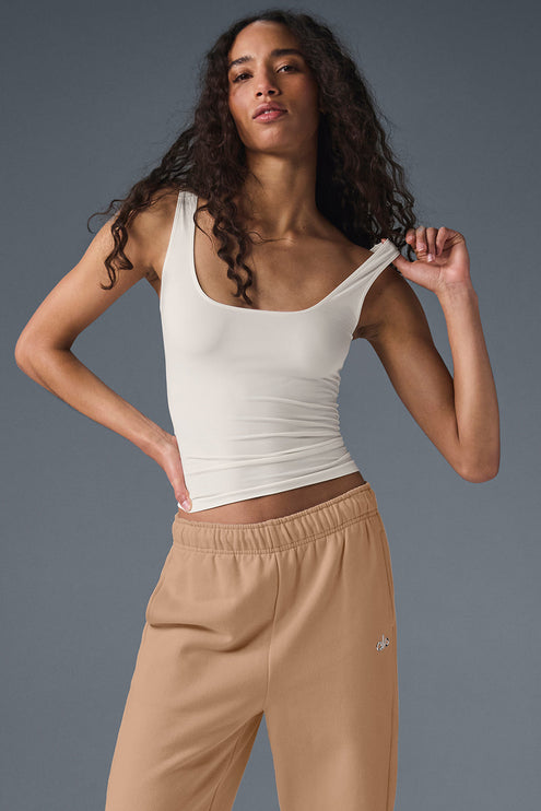 alo Women's Sheer Glow Tank - Ivory