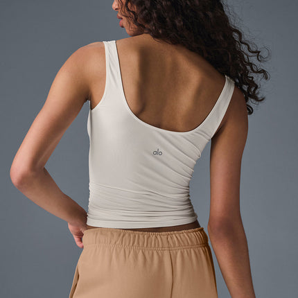 alo Women's Sheer Glow Tank - Ivory