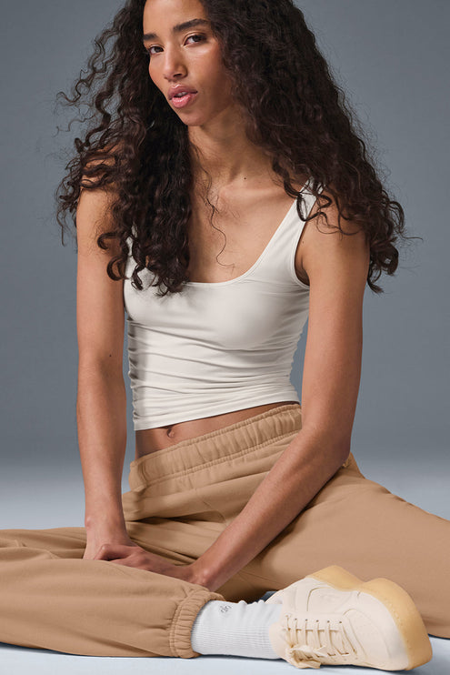 alo Women's Sheer Glow Tank - Ivory