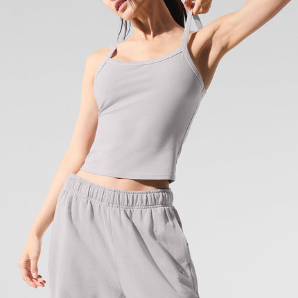 alo Women's Washed Alosoft Sweet Talker Tank - Grey Sky Wash