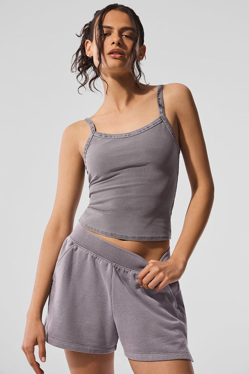 alo Women's Washed Alosoft Sweet Talker Tank - Cool Grey Wash