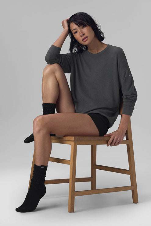 alo Women's Soho Pullover - Anthracite