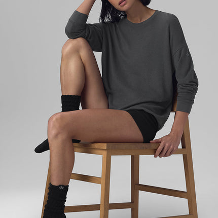 alo Women's Soho Pullover - Anthracite