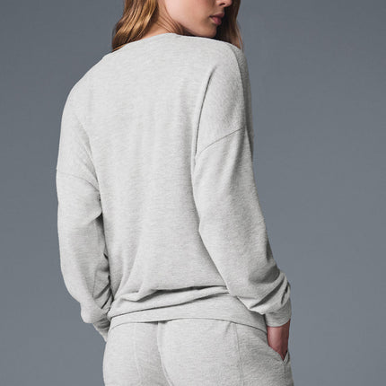 alo Women's Soho Pullover - Athletic Heather Grey