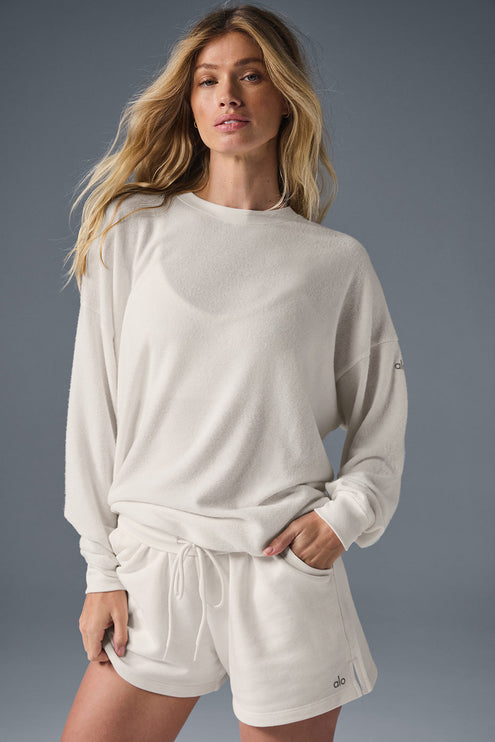 alo Women's Soho Pullover - Ivory