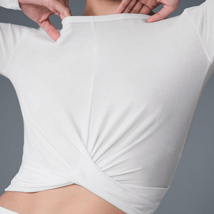 alo Women's Cover Long Sleeve Top - White