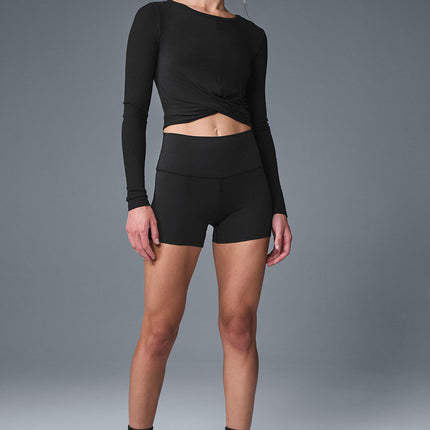 alo Women's Cover Long Sleeve Top - Black