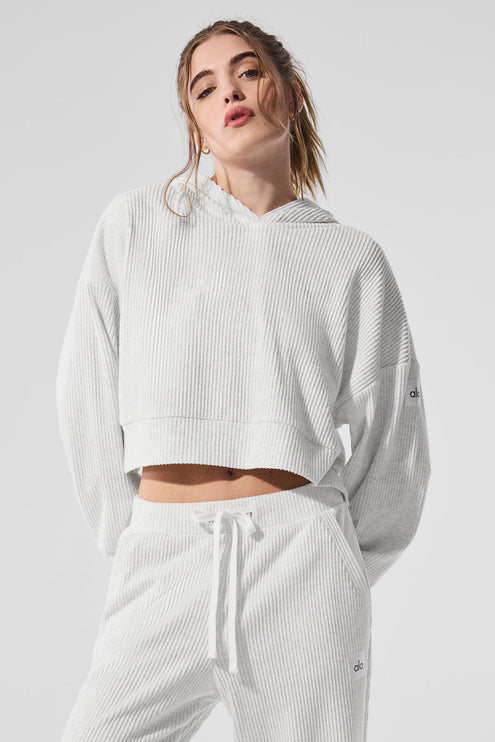 alo Women's Muse Hoodie - White Heather