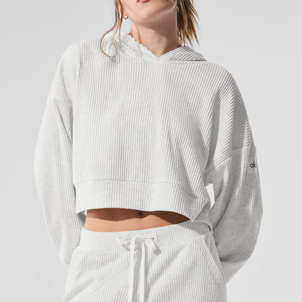 alo Women's Muse Hoodie - White Heather
