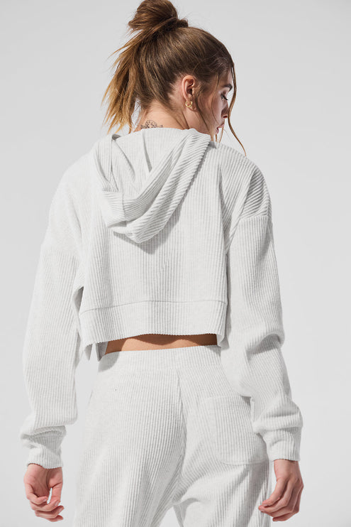 alo Women's Muse Hoodie - White Heather