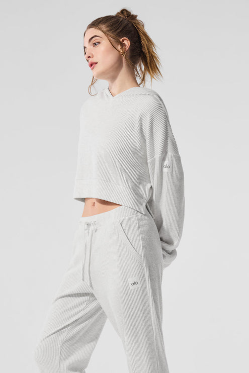 alo Women's Muse Hoodie - White Heather