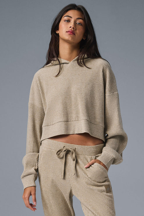 alo Women's Muse Hoodie - Gravel Heather