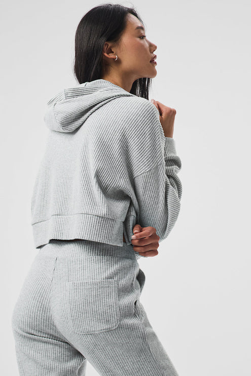 alo Women's Muse Hoodie - Athletic Heather Grey