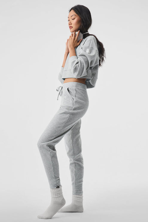 alo Women's Muse Hoodie - Athletic Heather Grey