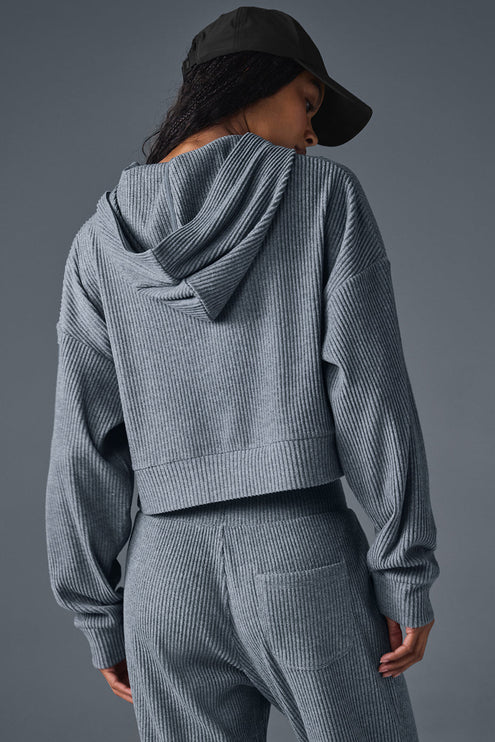 alo Women's Muse Hoodie - Steel Grey Heather