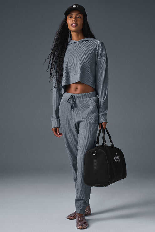 alo Women's Muse Hoodie - Steel Grey Heather