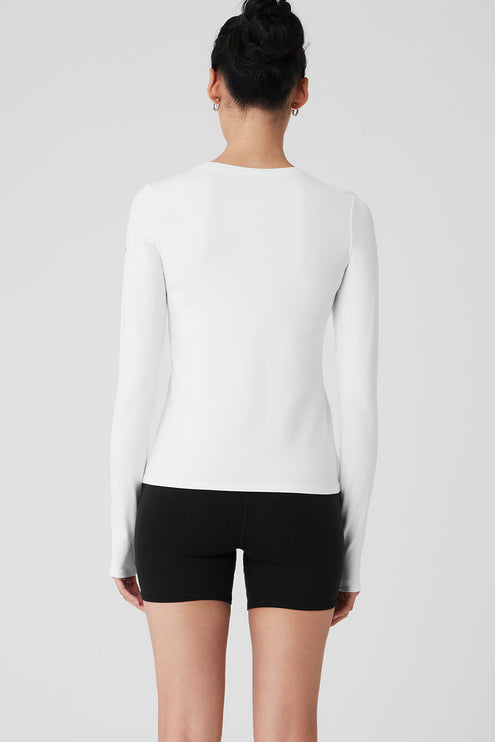 alo Women's Alosoft Finesse Long Sleeve - White