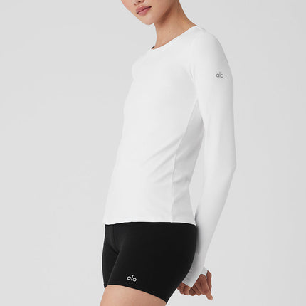 alo Women's Alosoft Finesse Long Sleeve - White