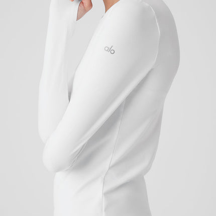 alo Women's Alosoft Finesse Long Sleeve - White