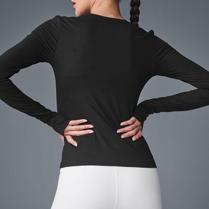 alo Women's Alosoft Finesse Long Sleeve - Black