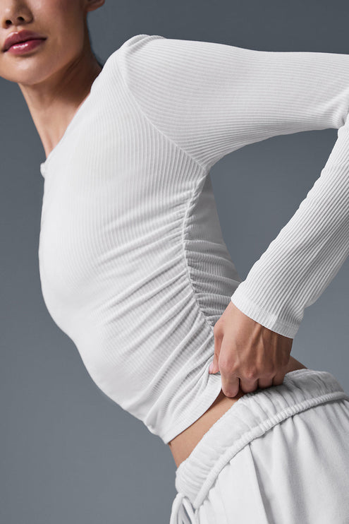 alo Women's Gather Long Sleeve - White
