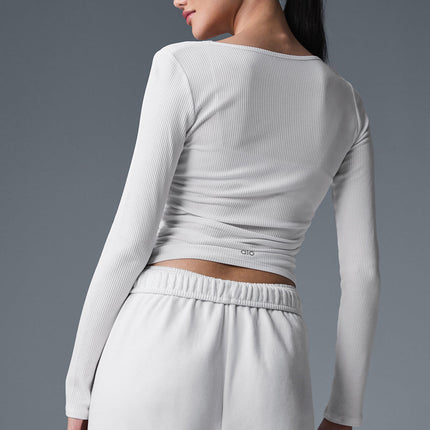 alo Women's Gather Long Sleeve - White