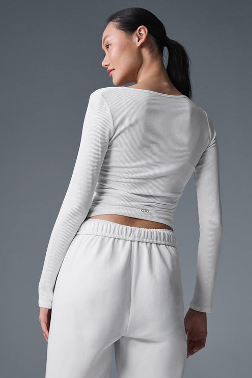 alo Women's Gather Long Sleeve - White