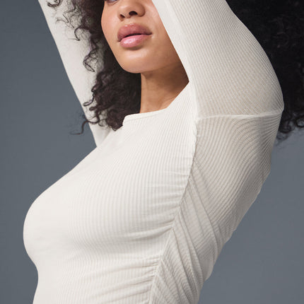 alo Women's Gather Long Sleeve - Ivory