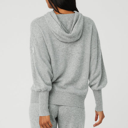 alo Women's Cashmere Jet Set Hoodie - Dove Grey Heather