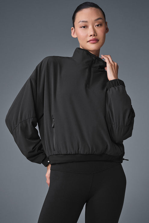 alo Women's Cropped Elevation Coverup - Black