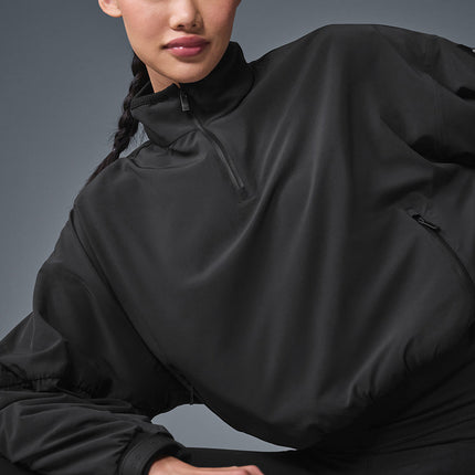 alo Women's Cropped Elevation Coverup - Black