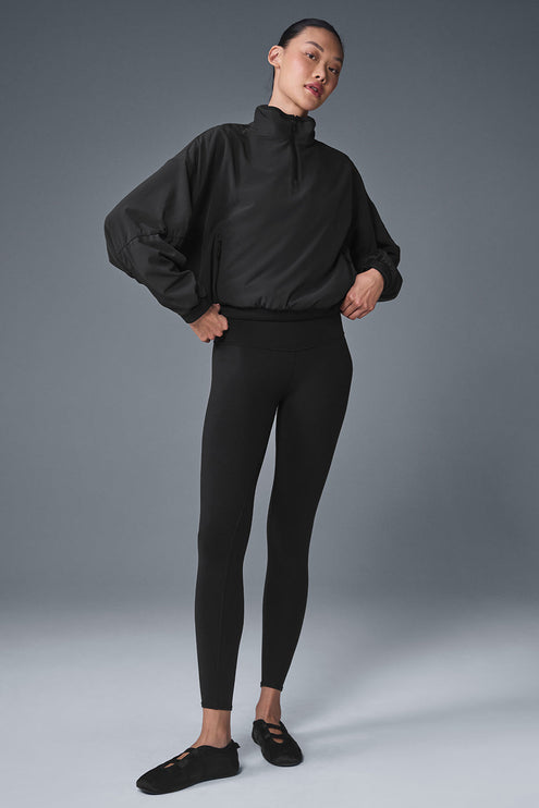 alo Women's Cropped Elevation Coverup - Black
