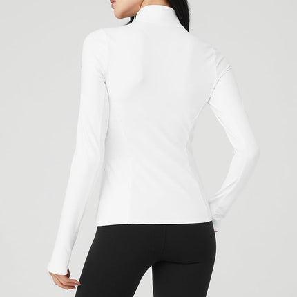 alo Women's Alosoft 1/2 Zip Rapid Pullover - White