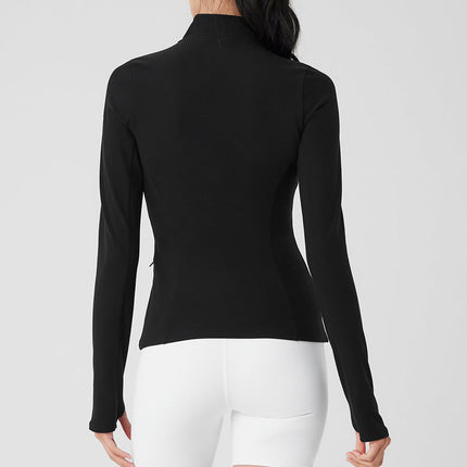 alo Women's Alosoft 1/2 Zip Rapid Pullover - Black