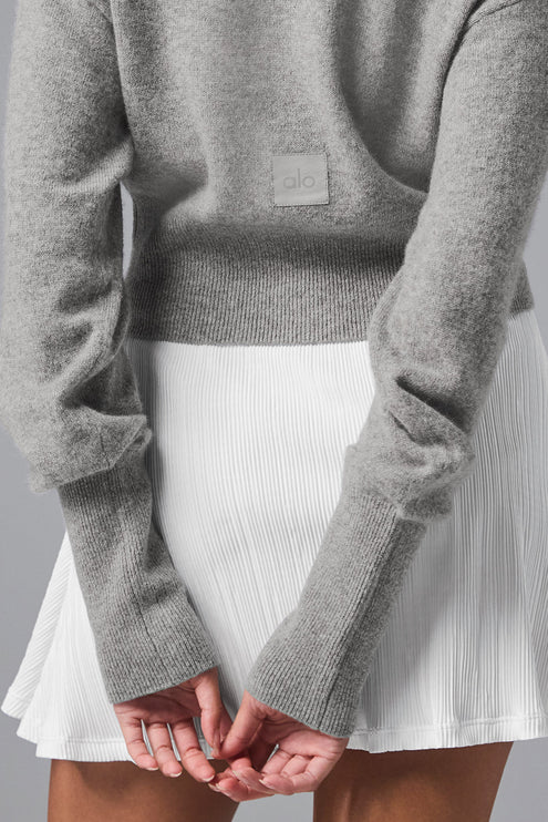 alo Women's Cashmere Jet Set Cardigan - Dove Grey Heather