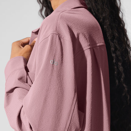alo Women's Dreamscape Button Down Long Sleeve - Smoky Quartz