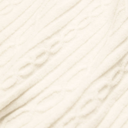 alo Women's Cable Knit Winter Bliss Hoodie - Ivory