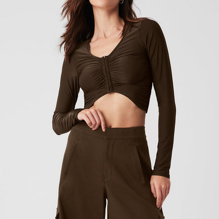 alo Women's Standout Long Sleeve - Espresso