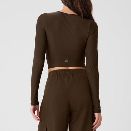alo Women's Standout Long Sleeve - Espresso