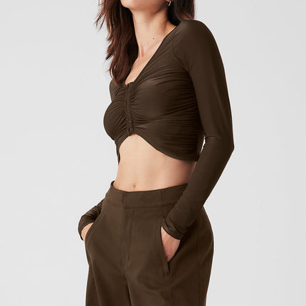 alo Women's Standout Long Sleeve - Espresso