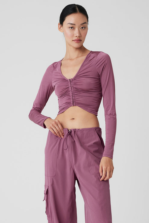 alo Women's Standout Long Sleeve - Soft Mulberry
