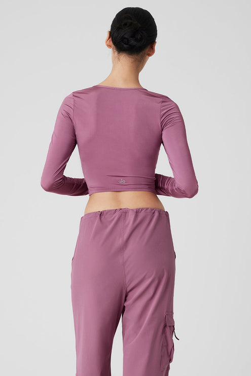 alo Women's Standout Long Sleeve - Soft Mulberry