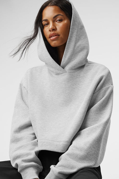 alo Women's Bae Hoodie - Athletic Heather Grey