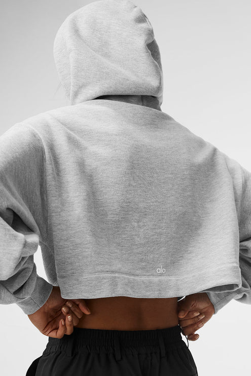 alo Women's Bae Hoodie - Athletic Heather Grey